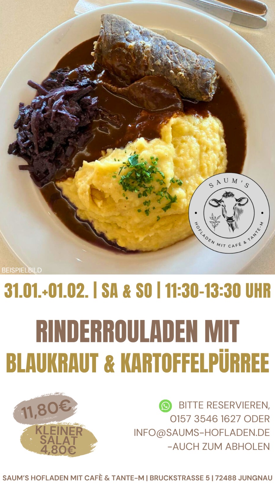 Tagesessen Sa 31.01 & So 01.02.2026 