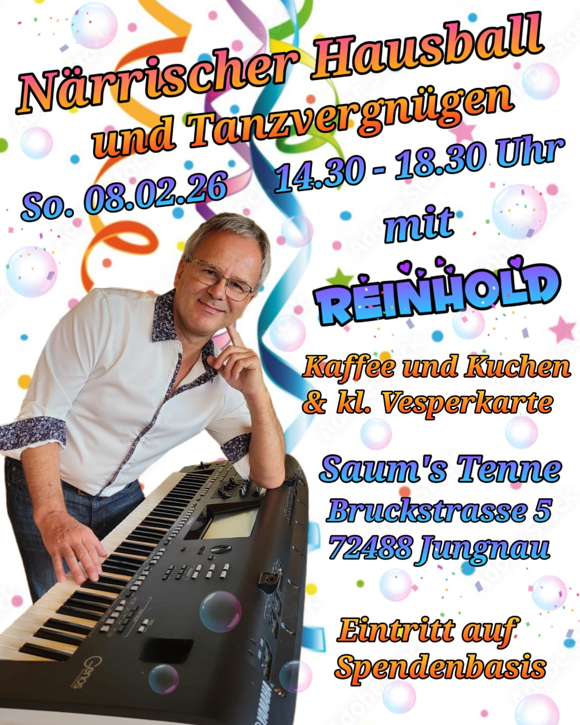 Närrischer Hausball mit Reinhold am 08.02.2026